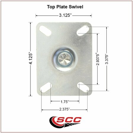 Service Caster Avantco 177HPCASTNB Replacement Caster AVA-SCC-20S514-TPRB-TP2